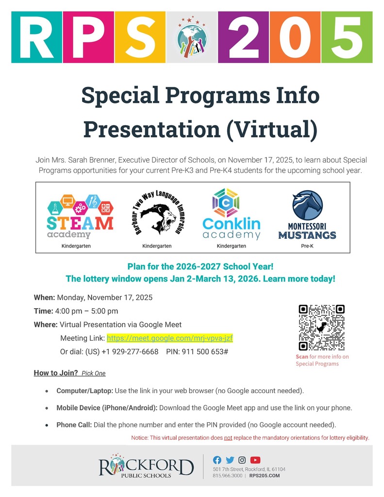 Special Programs Virtual Presentation Flier-Nov 17 from 4pm-5pm