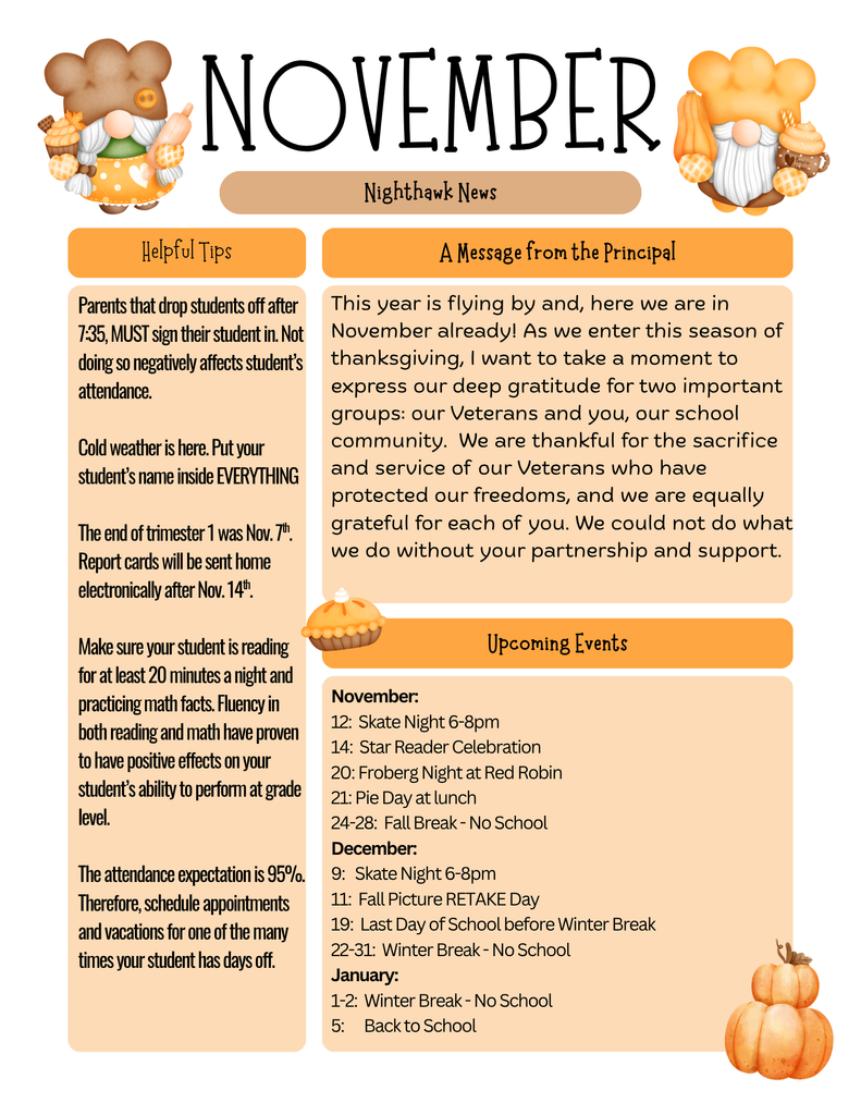 Nighthawk News for November