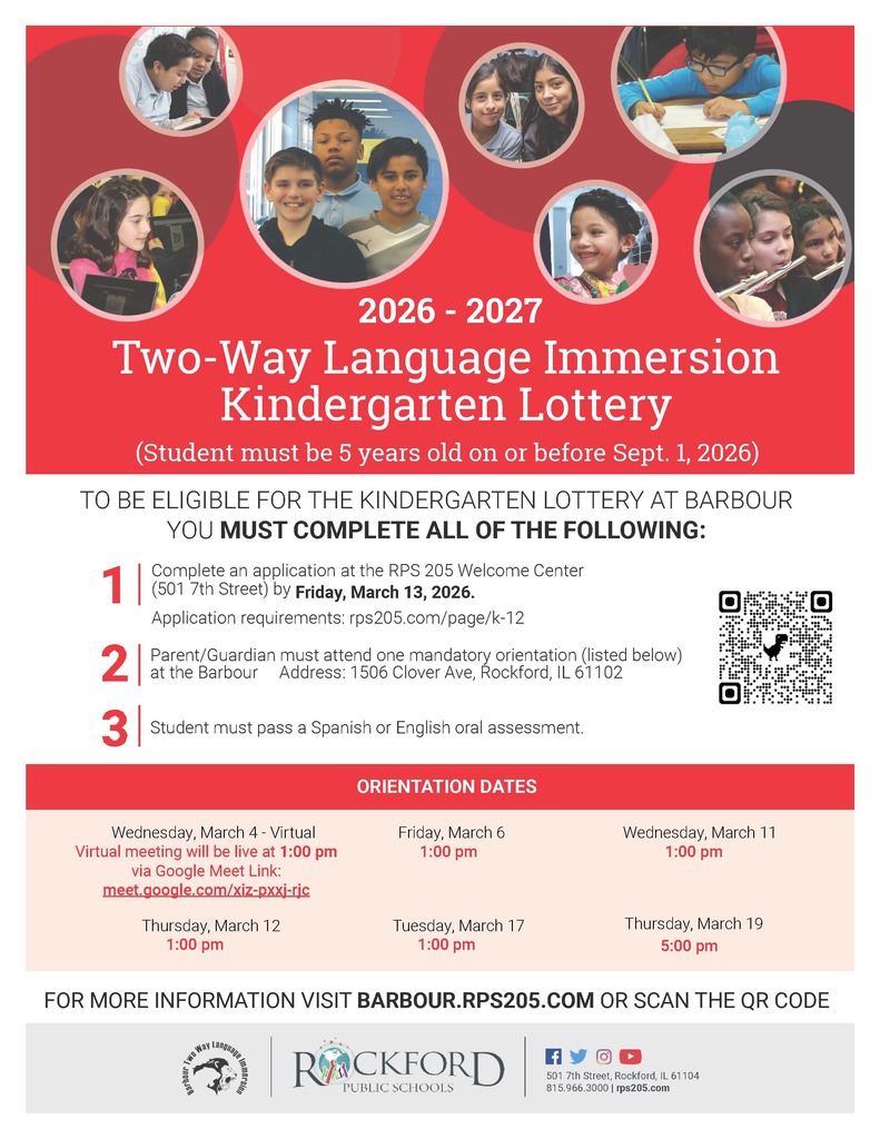 Barbour 2026-2027 orientation dates