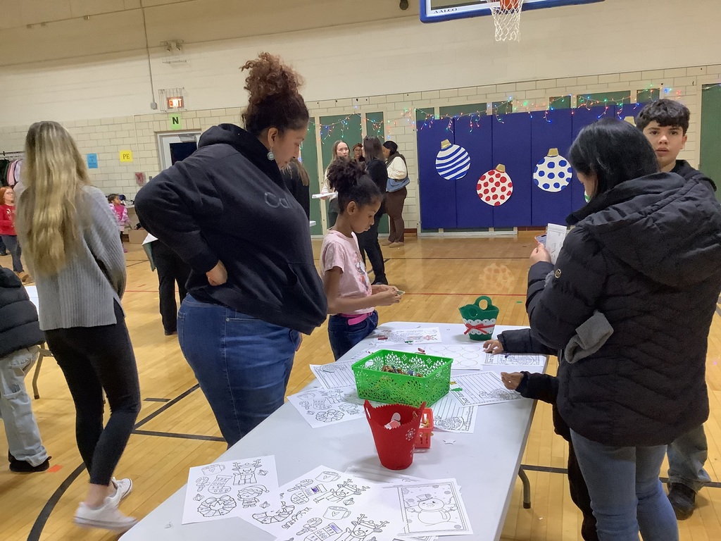 Families and staff coloring.