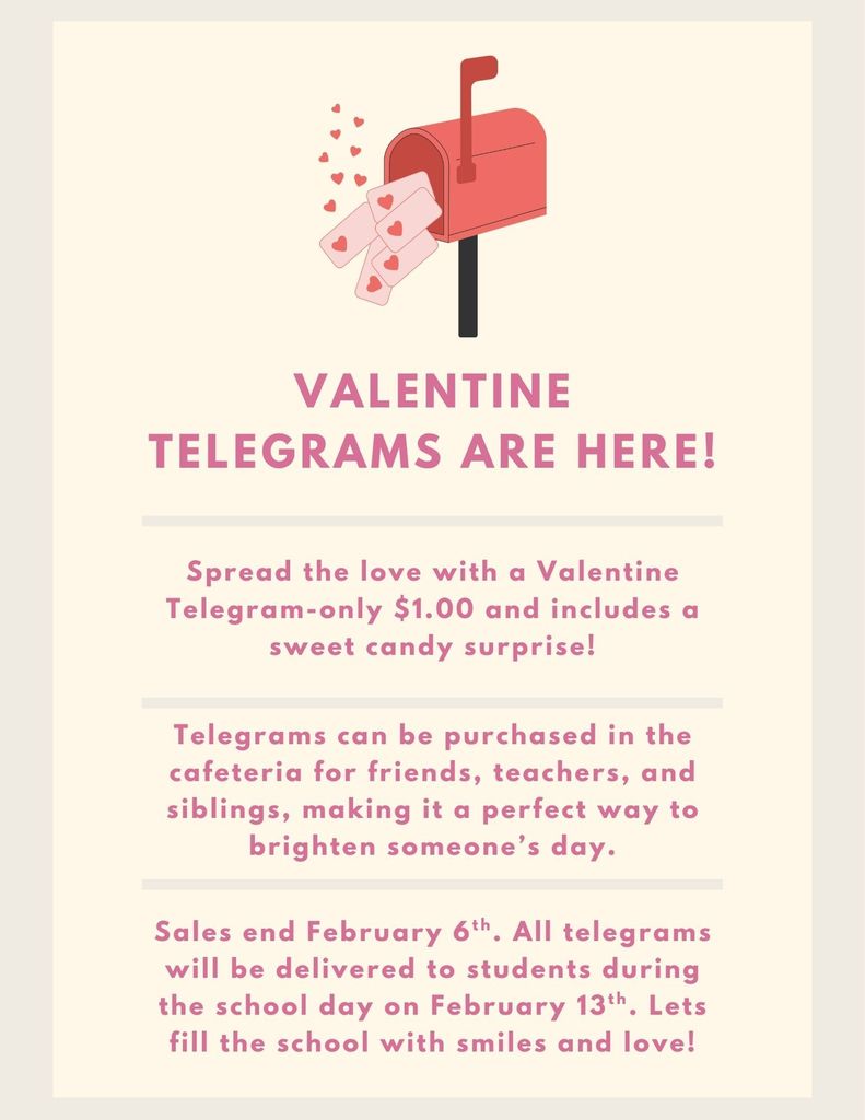Valentine Telegram announcement