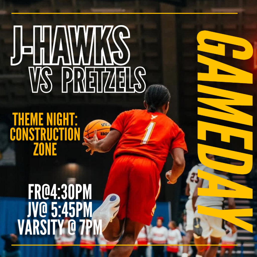 🟥🟨 GAMEDAY | BOYS BASKETBALL 🟨🟥 It’s game night at home for the J-Hawks! 🏀🔥 🆚 Freeport 📍 HOME 🚧 THEME NIGHT: CONSTRUCTION ZONE 🦺 Bring your hard hat & safety vest and help defend the home court! ⏰ FR: 4:30 PM ⏰ JV: 5:45 PM ⏰ Varsity: 7:00 PM Let’s pack the gym and make it loud in red, gold, and construction gear! #FlyWithUs #JHawks #GameDay — 🟥🟨 DÍA DE JUEGO | BALONCESTO VARONIL 🟨🟥 ¡Noche de juego en casa para los J-Hawks! 🏀🔥 🆚 Freeport 📍 EN CASA 🚧 NOCHE TEMÁTICA: ZONA DE CONSTRUCCIÓN 🦺 ¡Trae tu casco y chaleco de seguridad y apoya a los J-Hawks! ⏰ FR: 4:30 PM ⏰ JV: 5:45 PM ⏰ Varsity: 7:00 PM ¡Hagamos sentir la localía y defendamos la cancha! #VuelaConNosotros #JHawks #DíaDeJuego
