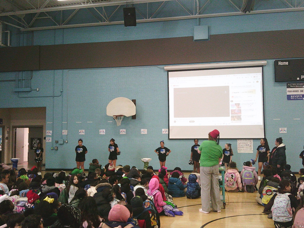 Whitehead Cheerleaders showing off their skills.