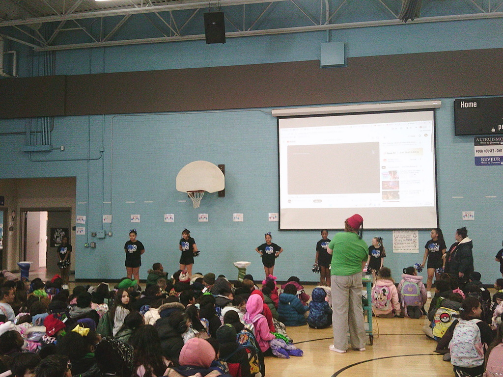 Whitehead Cheerleaders showing off their skills.