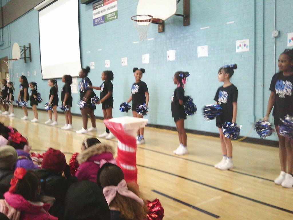 Whitehead Cheerleaders showing off their skills.