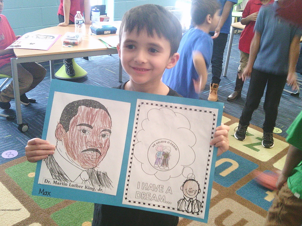 Mrs. Vincent’s class worked on activities in honor of Martin Luther King Jr. Day.