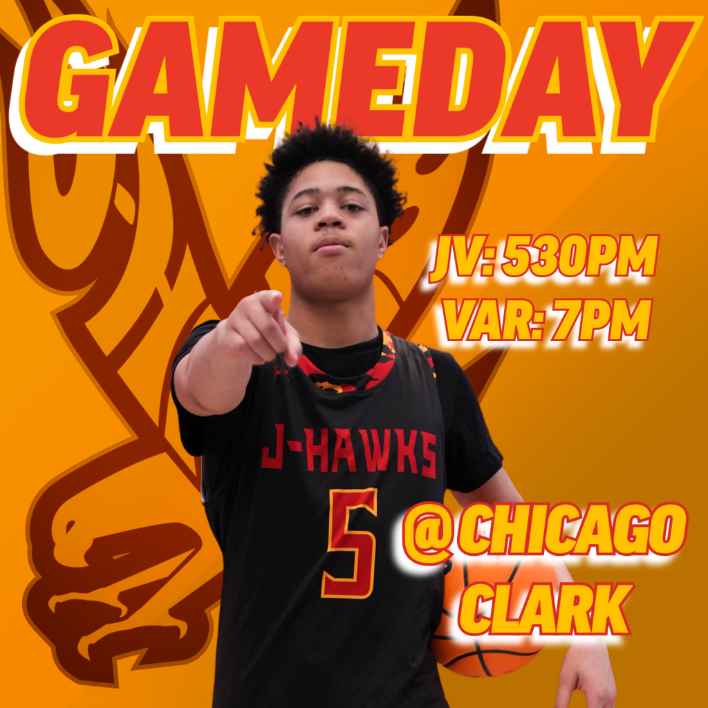 🟥🟨 GAMEDAY | BOYS BASKETBALL 🟨🟥  🏀 J-Hawks @ Chicago Clark 📍 AWAY GAME  ⏰ Schedule JV: 5:30 PM Varsity: 7:00 PM  Road game tonight—time to bring the red & gold energy to Chicago! ❤️💛  —  🟥🟨 DÍA DE JUEGO | BALONCESTO VARONIL 🟨🟥  🏀 J-Hawks @ Chicago Clark 📍 JUEGO DE VISITA  ⏰ Horarios JV: 5:30 PM Varsity: 7:00 PM  ¡Los J-Hawks salen de visita esta noche—orgullo rojo y dorado en Chicago!  #FlyWithUs #VuelaConNosotros