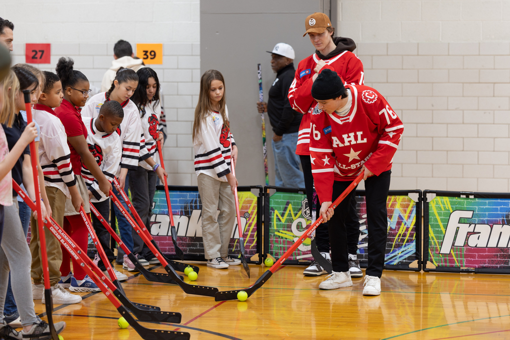AHL All-Stars teach Conklin students