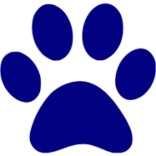 Blue paw print