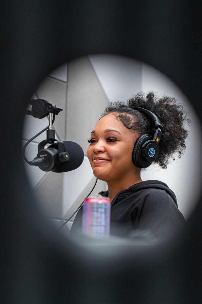 Student being interviwed