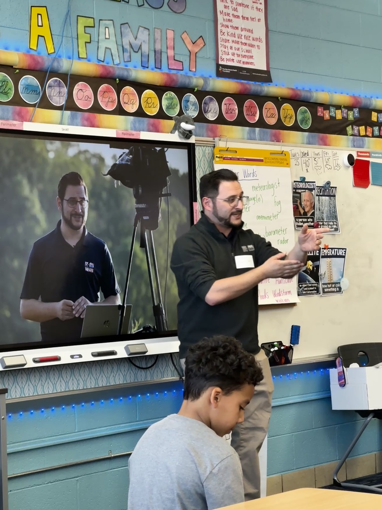 Joey Marino talking to third grade classes