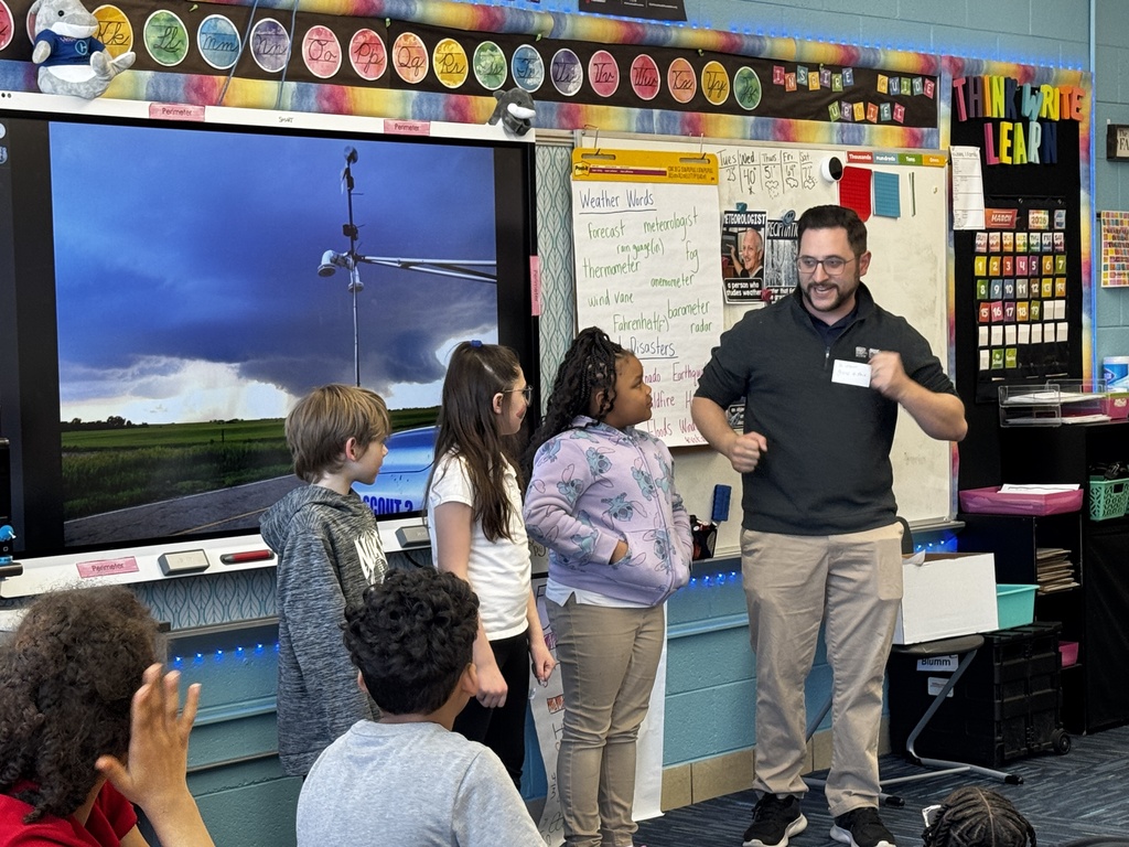 Joey Marino called three students up to model how hail forms