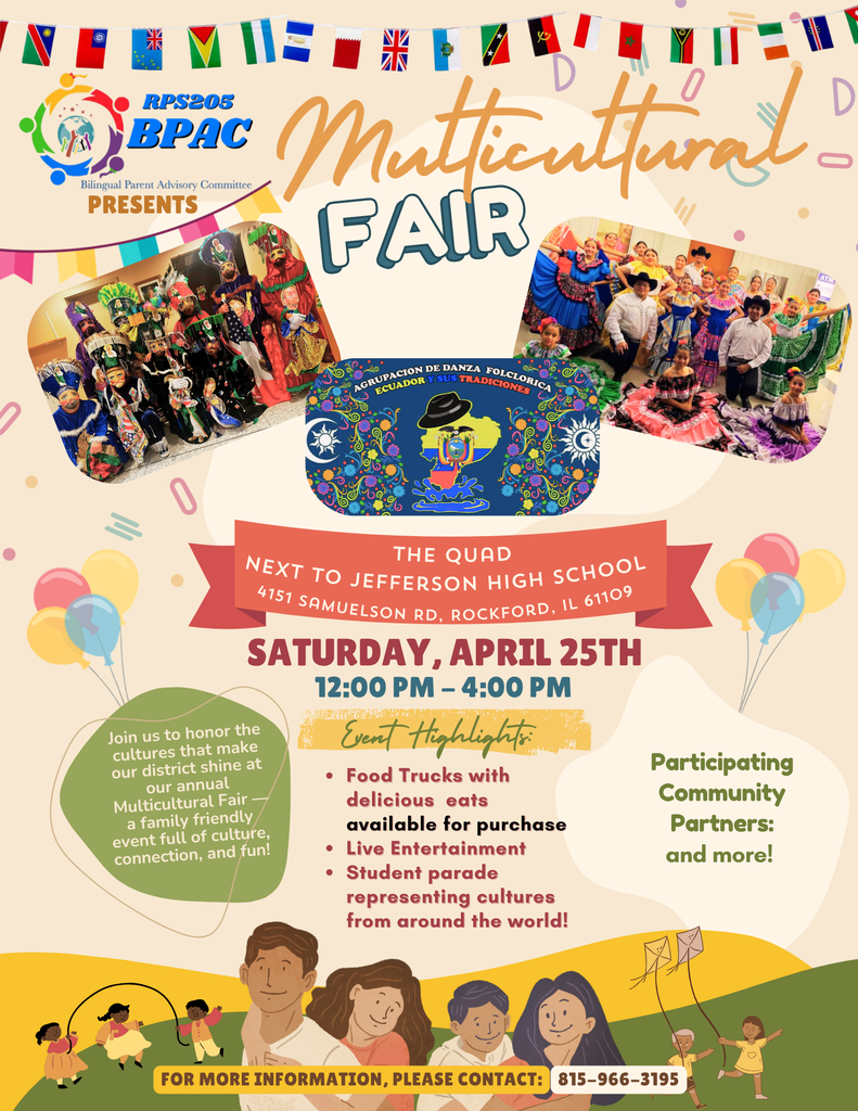 An English flyer to invite people to the BPAC multicultural fair at the Quad