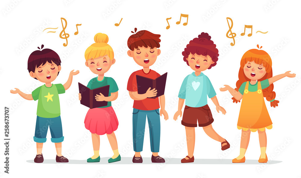 five kids singing