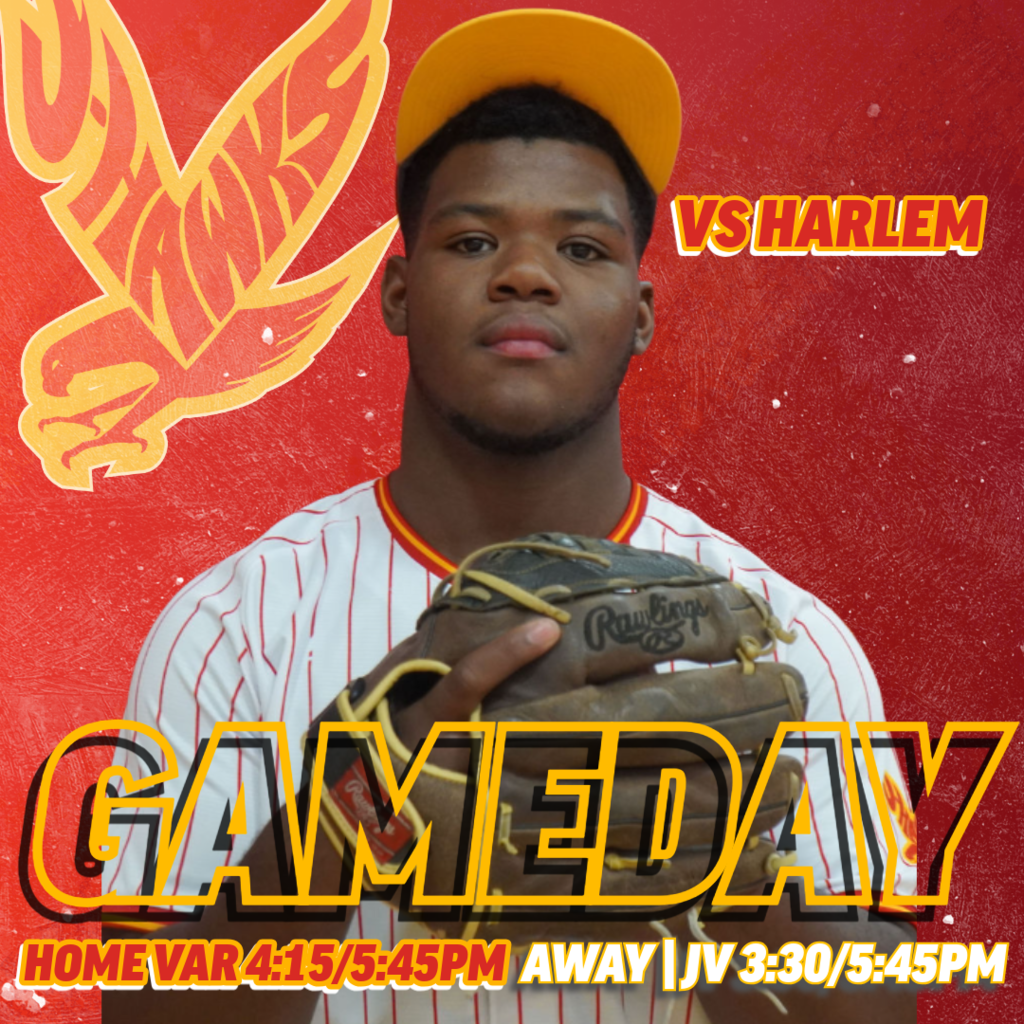 Here’s your updated, ready-to-post Game Day announcement:  ---  🟥🟨 **GAME DAY – J-HAWKS BASEBALL** 🟨🟥  The J-Hawks are back in action with a **doubleheader vs Harlem High School** as we make up weather delays!  **Varsity (HOME)** 📍 Jefferson High School 🆚 Harlem High School ⏰ Game 1: 4:15 PM ⏰ Game 2: 5:45 PM  **JV (AWAY)** 📍 Harlem High School 🆚 Harlem ⏰ Game 1: 3:30 PM ⏰ Game 2: 5:45 PM  Let’s pack the stands and bring the energy all afternoon. Go J-Hawks!  #FlyWithUs #VuelaConNosotros