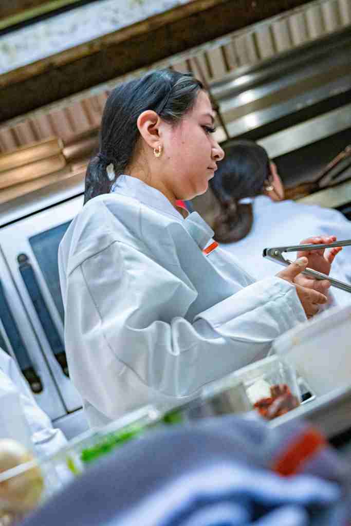 Girl making food. 