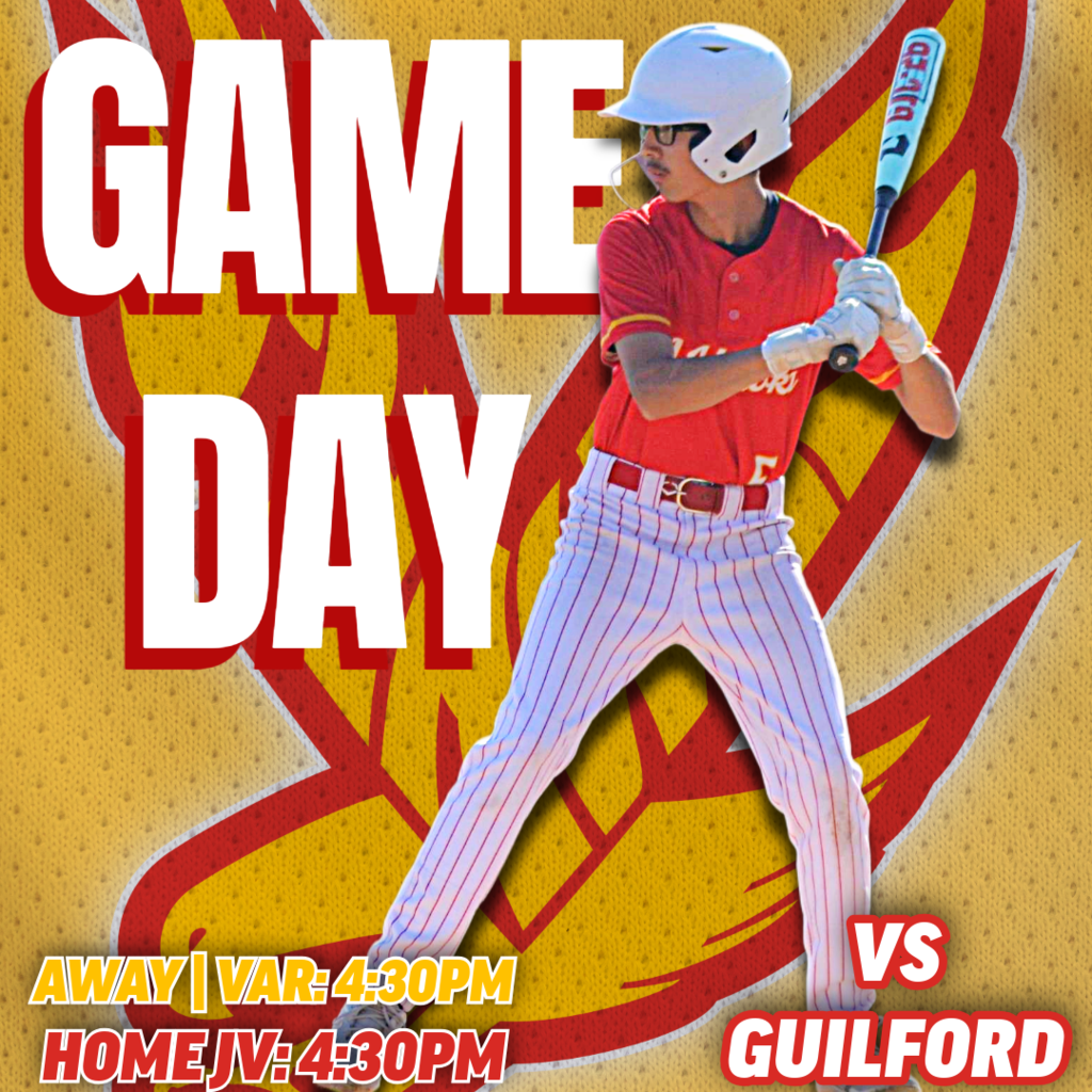 🟥🟨 BASEBALL AT IT AGAIN TODAY!  The J-Hawks are back on the diamond for a conference clash against Guilford.  ⚾ Varsity — Away at Guilford | 4:30 PM ⚾ JV — Home | 4:30 PM  Two squads, two sites, one J-Hawk mission—compete hard and represent the red and gold. Let’s keep the momentum rolling!  #FlyWithUs #VuelaConNosotros
