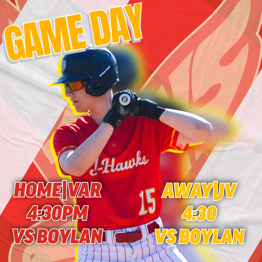 ⚾️ GAME DAY ⚾️  The J-Hawks are in action tonight with both baseball programs taking the field at 4:30 PM!  🏠 Varsity Baseball — HOME 🚌 JV Baseball — AWAY  Good luck to both squads as they represent Jefferson this afternoon! Let’s pack the stands and support the J-Hawks! 🔥  #FlyWithUs #VuelaConNosotros
