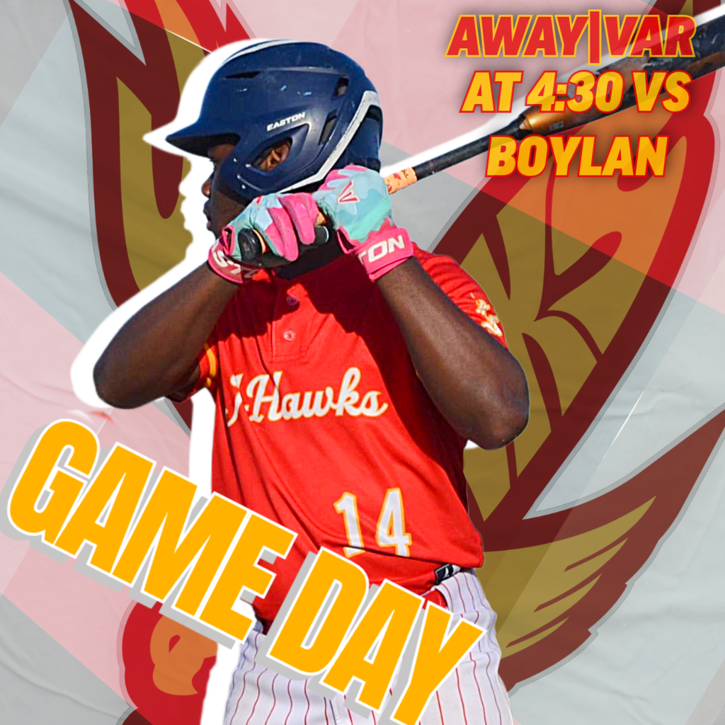 🟥🟨 GAMEDAY 🟨🟥  The J-Hawks hit the road today for a varsity baseball matchup at Boylan! ⚾  📍 Away at Boylan 🕟 First Pitch: 4:30 PM  Good luck to our J-Hawks as they battle on the diamond tonight! #FlyWithUs #VuelaConNosotros