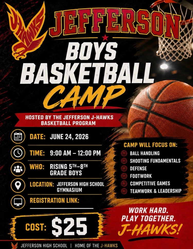 A flyer for Jefferson‘s boys basketball camp