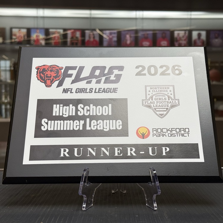 Jefferson high school flag football summer league runner-up plaque