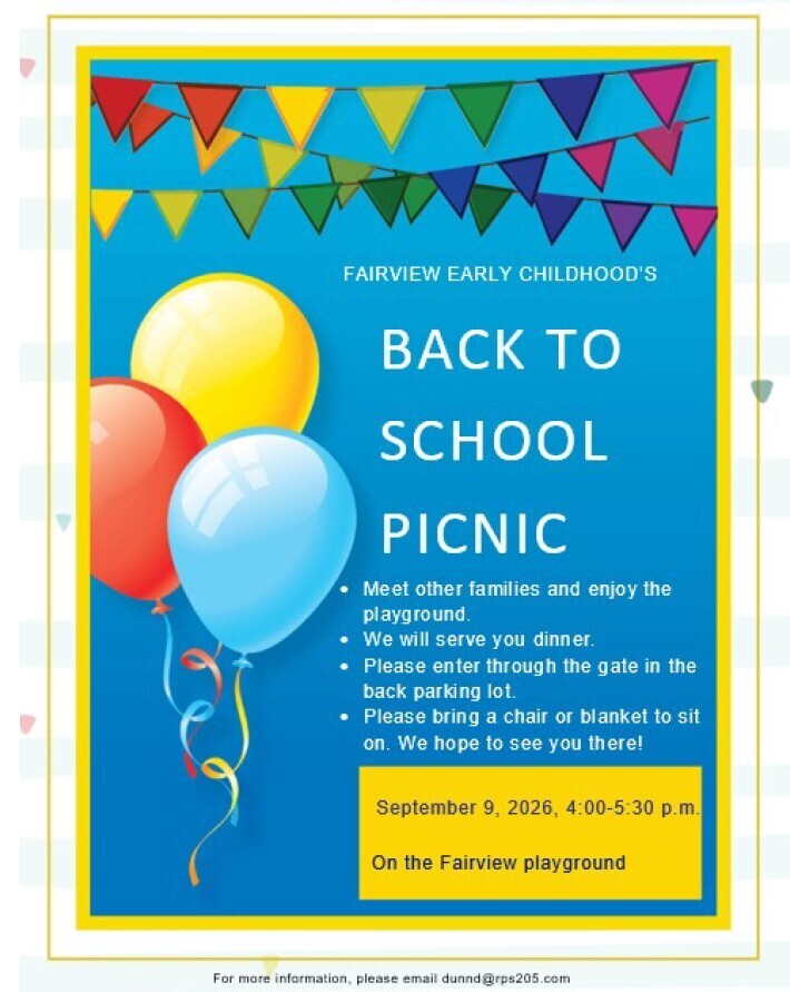Back to school family and staff picnic Fairview