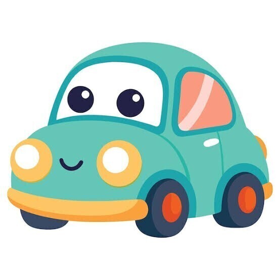 car with eyes
