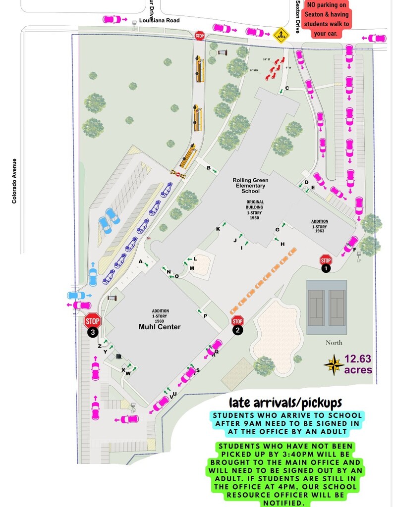 Drop Off and Pick Up Map