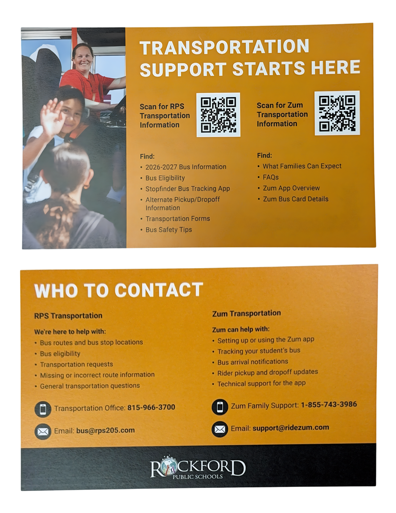 Bus information from the district