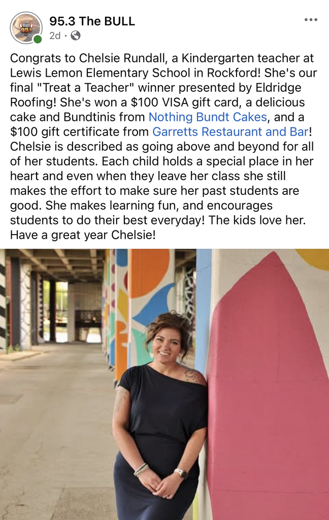 Mrs. Rundall, winner of "Treat a Teacher"