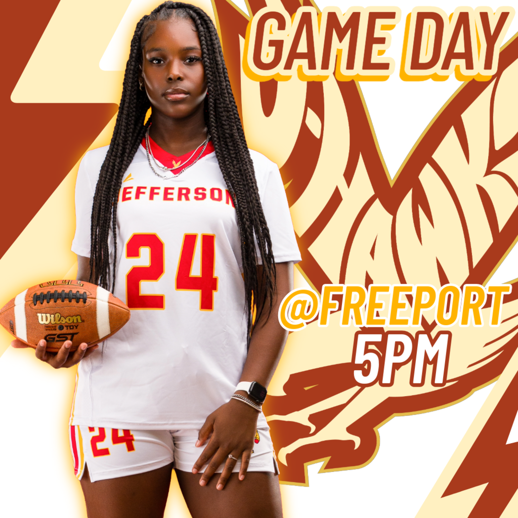 🟥 🟨 🏈 GAME DAY! J-Hawks Flag Football at Freeport! 🏈 🟨 🟥  Our J-Hawks hit the road to take on Freeport!  📅 Game Time:  5:00 PM kickoff 📍 AWAY GAME @ Freeport  Let's travel and support our team! Wear your red and yellow and bring the energy. Show Freeport what J-Hawks pride is all about!  #FlyWithUs #VuelaConNosotros 🏈
