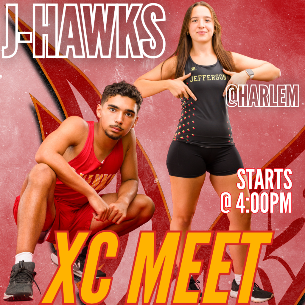 🟥 🟨 🏃 XC MEET! J-Hawks Cross Country at Harlem! 🏃 🟨 🟥 Our J-Hawks runners hit the course at Harlem! 📅 Meet Time: Race starts at 4:00 PM 📍 AWAY MEET @ Harlem Let's support our runners! Wear your red and yellow and cheer them on as they race to victory! #FlyWithUs #VuelaConNosotros #FN5GL #ENTRY@TMOBILE 🦅🏃