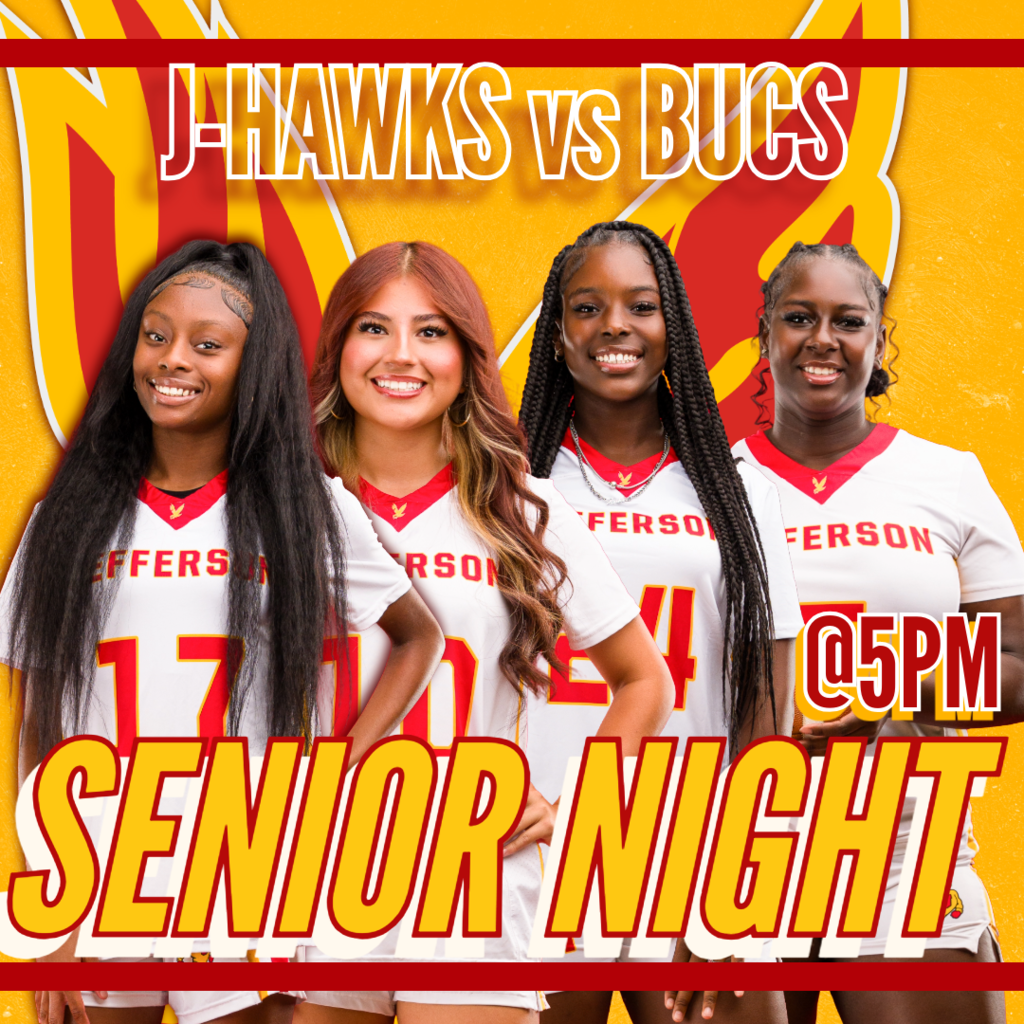 🟥 🟨 🏈 SENIOR NIGHT! J-Hawks Flag Football vs Belvidere Bucs! 🏈 🟨 🟥 Join us for a special night as we honor our seniors! 📅 Schedule: Parents arrive by 4:40 PM 🎓 Senior Night Ceremony at 4:50 PM Game kicks off at 5:00 PM 🏠 HOME GAME at Wieth Stadium Come out and celebrate our amazing seniors as they take the field one last time! Wear your red and yellow and show your J-Hawks pride. Let's pack Wieth Stadium and give our seniors the send-off they deserve! #FlyWithUs #VuelaConNosotros #FN5GL #ENTRY@TMOBILE 🦅🏈