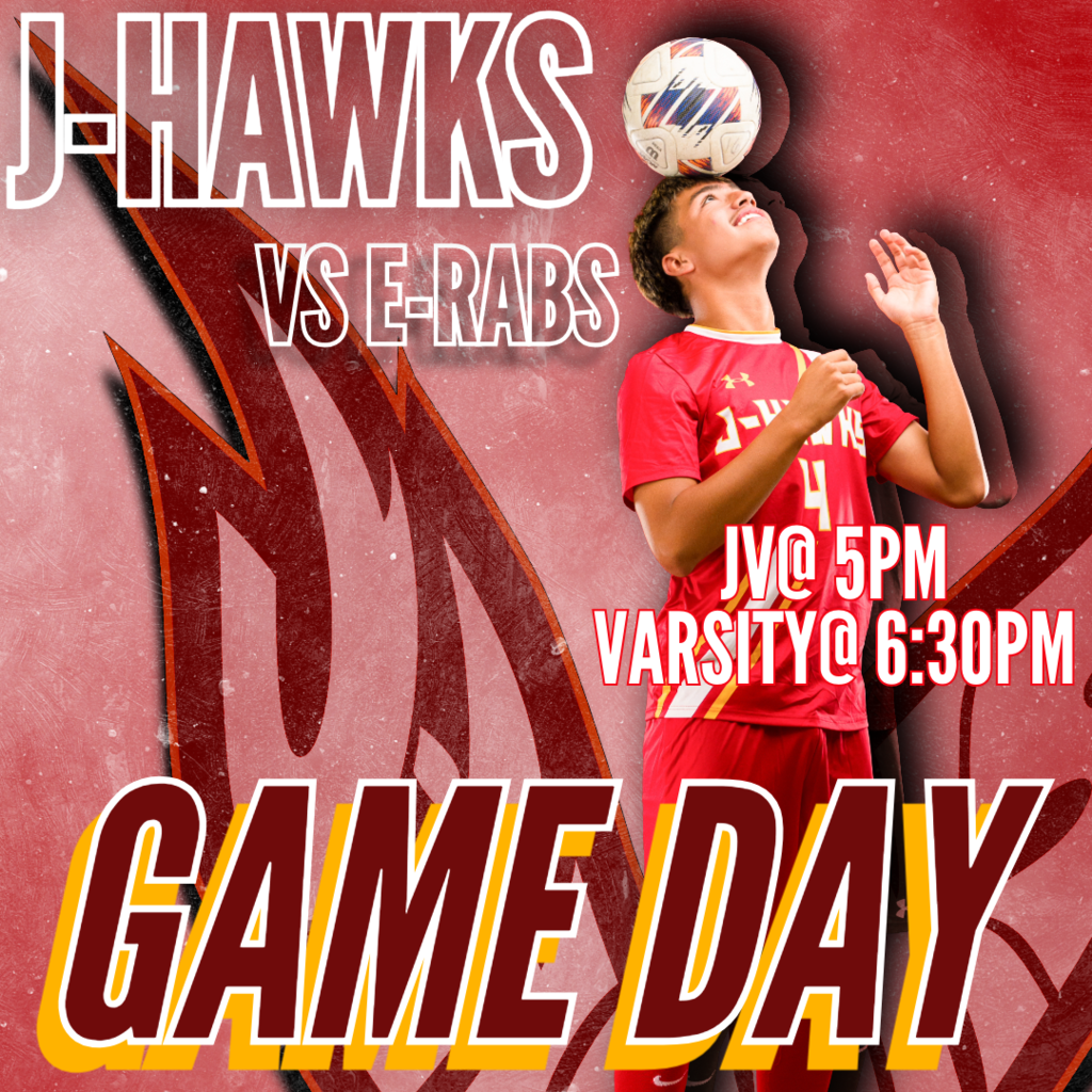 🟥 🟨 ⚽ GAME DAY! J-Hawks Soccer vs East E-Rabs! ⚽ 🟨 🟥 Our J-Hawks hit the road to take on the East E-Rabs! 📅 Match Schedule: JV kicks off at 5:00 PM Varsity takes the field at 6:30 PM 📍 AWAY GAME @ Swanson Stadium Let's travel and support our J-Hawks! Wear your red and yellow and cheer loud as our boys battle on the pitch. Don't miss the action! #FlyWithUs #VuelaConNosotros #FN5GL #ENTRY@TMOBILE 🦅⚽
