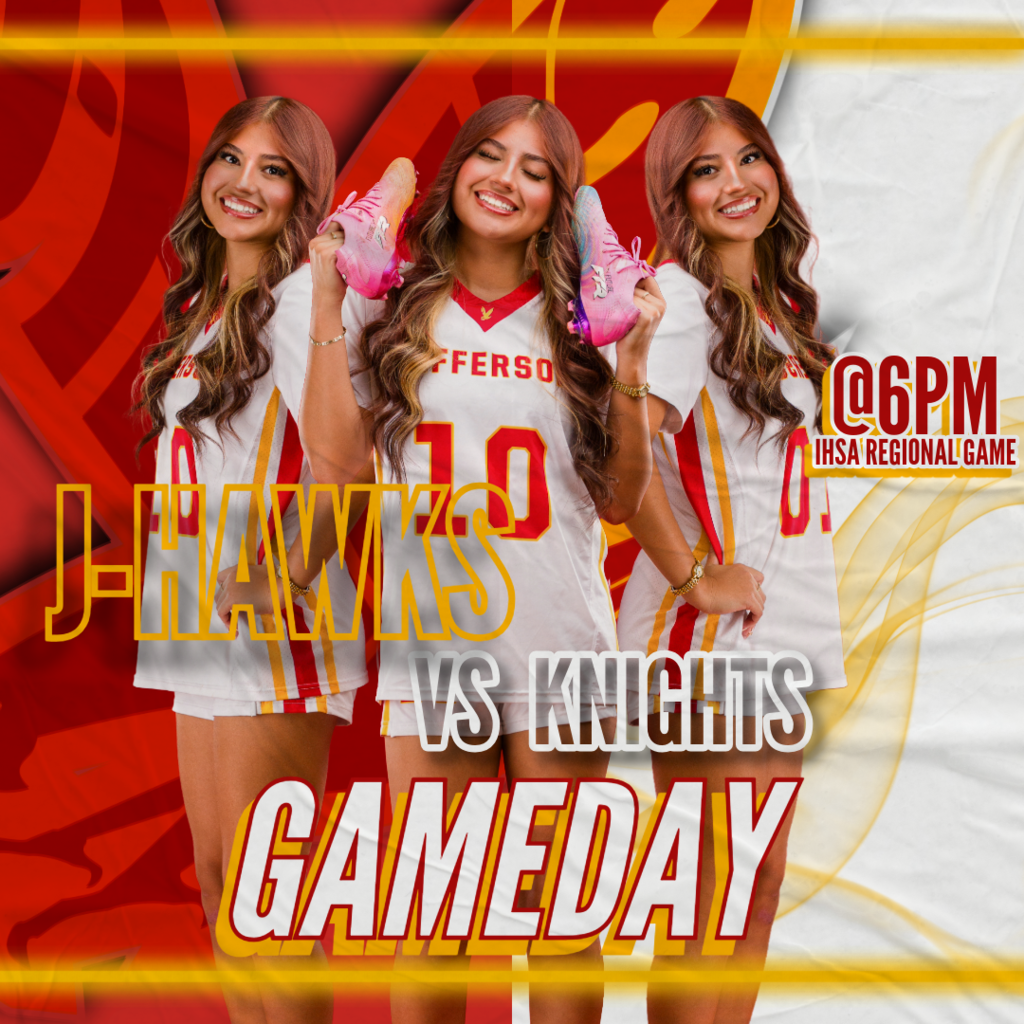 🟥 🟨 🏈 GAME DAY! J-Hawks Flag Football vs Auburn Knights! 🏈 🟨 🟥 🏆 FIRST IHSA REGIONAL GAME! 🏆 Our J-Hawks take on the Auburn Knights in the first round of regionals! 📅 Game Time: 6:00 PM kickoff 📍 @ McHenry High School This is it! Playoff time! Let's travel and pack the stands to support our team as they battle for a regional championship. Wear your red and yellow and bring the energy! #FlyWithUs #VuelaConNosotros #FN5GL #ENTRY @TMOBILE #Playoffs 🏈