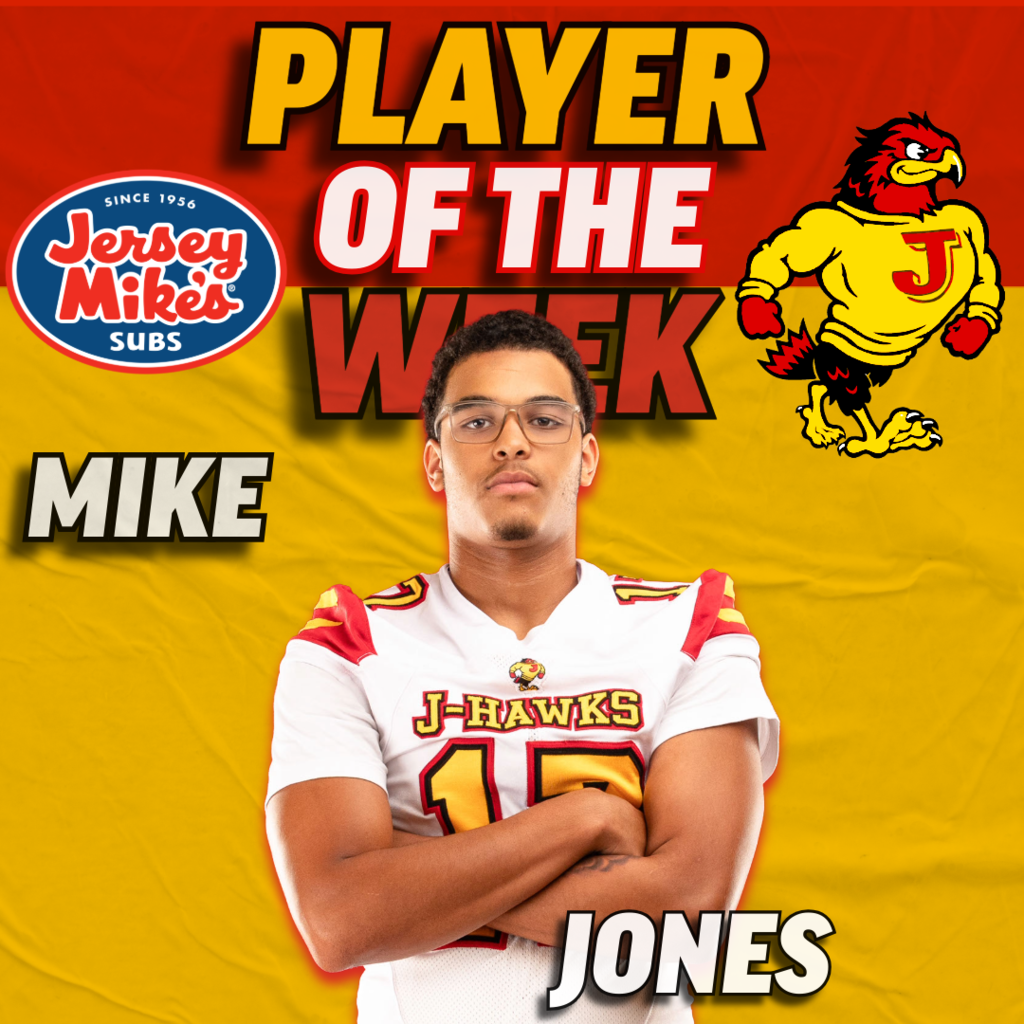 🟥 🟨 🏆 JERSEY MIKE'S ATHLETE OF THE WEEK: MICHAEL! 🏆 🟨 🟥 Congratulations to Michael for an outstanding defensive performance vs Harlem! 📊 Stats: 2 Sacks 1 Tackle for Loss 8 Total Tackles What a dominant outing! Keep up the great work, Michael! #FlyWithUs #VuelaConNosotros #FN5GL #ENTRY @TMOBILE 🦅🏈