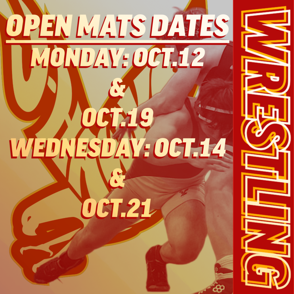 🟥 🟨 🤼 WRESTLING OPEN MATS! 🤼 🟨 🟥 Calling all wrestlers! Join us for Open Mats to sharpen your skills and get ready for the season! 📅 Open Mat Dates: MONDAYS: October 12 October 19 WEDNESDAYS: October 14 October 21 Come out and work on your technique, build strength, and prepare for a great season ahead! #FlyWithUs #VuelaConNosotros #FN5GL #ENTRY@TMOBILE 🤼