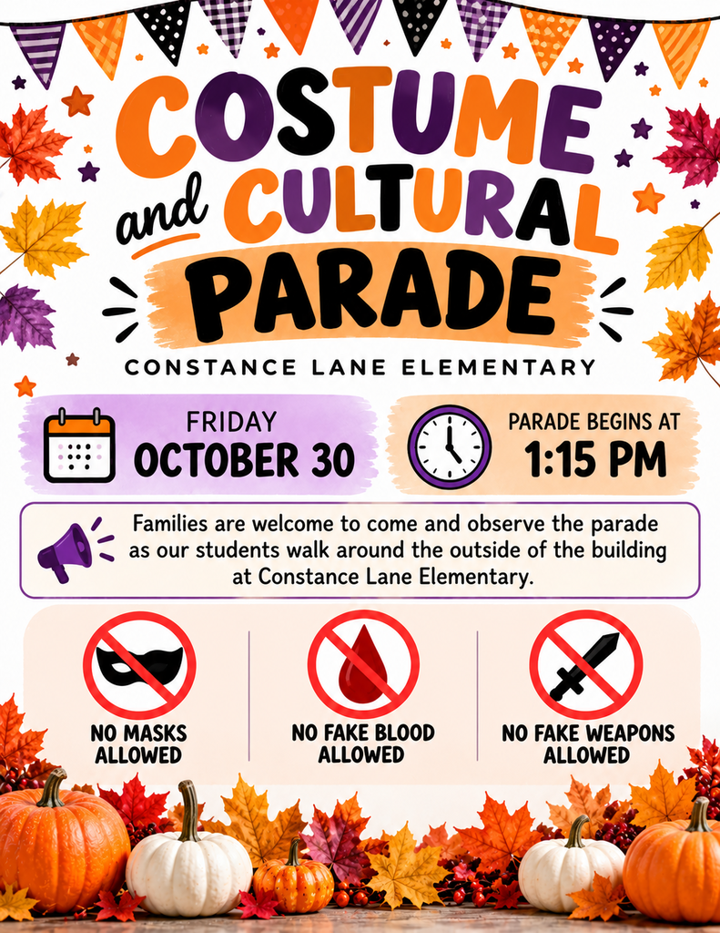 Costume and Cultural Parade flyer