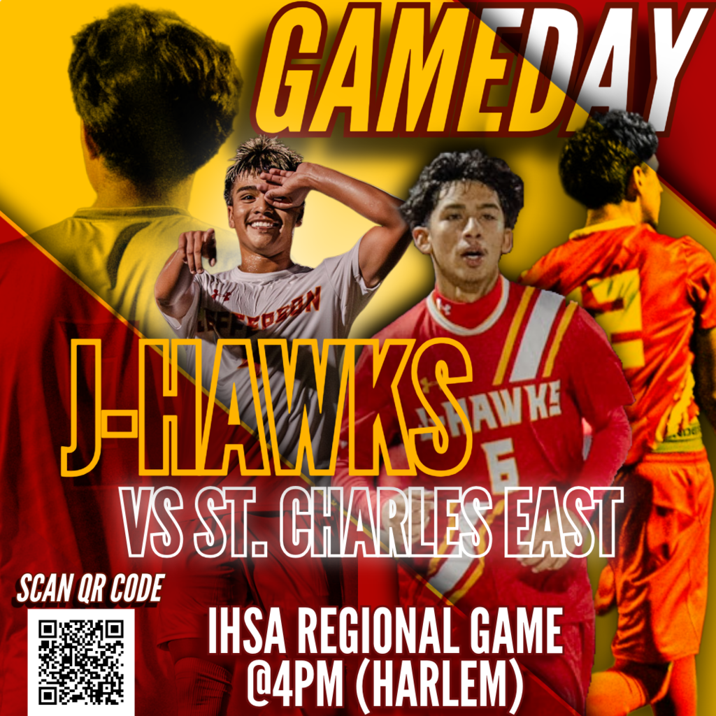 🟥🟨 J-HAWKS SOCCER GAME DAY 10/23/26 🟥🟨 It’s IHSA Regional action! The Jefferson J-Hawks are taking on St. Charles East High School on Friday at 4:00 PM at Harlem High School, the host of the IHSA Regional! Every match matters, and we’re ready to bring the energy. Don’t miss another epic game of the season—come support your J-Hawks as they compete for a regional victory with the regional championship on the line! 🎟️ TICKETS MUST BE PURCHASED ONLINE! https://gofan.co/event/6947225?schoolId=IHSA Bring the energy. Show your red and gold. Let’s fly, J-Hawks! 📸 Shout out to @theklashmedia & @ncsflickss for capturing the shot! #FlyWithUs #VuelaConNosotros #JHawkSoccer #BuildingOnTheHype