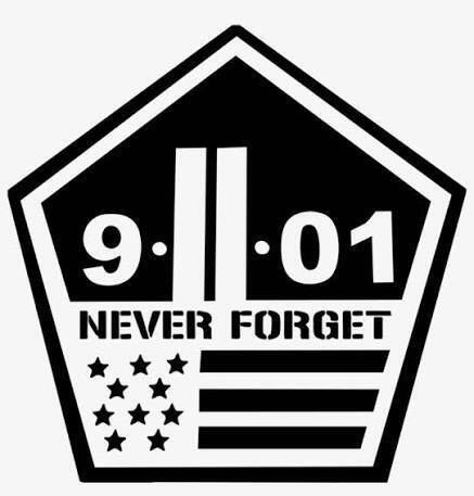 9/11 Never Forget Pentagon with American Flag