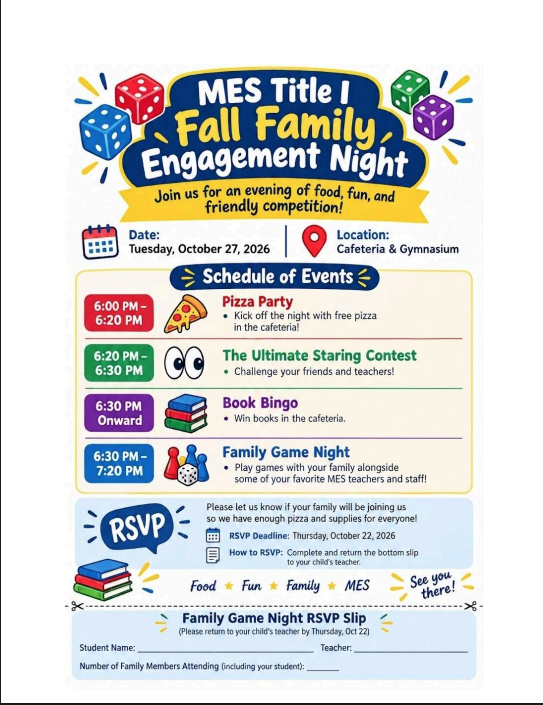 advertisement for fall family game night