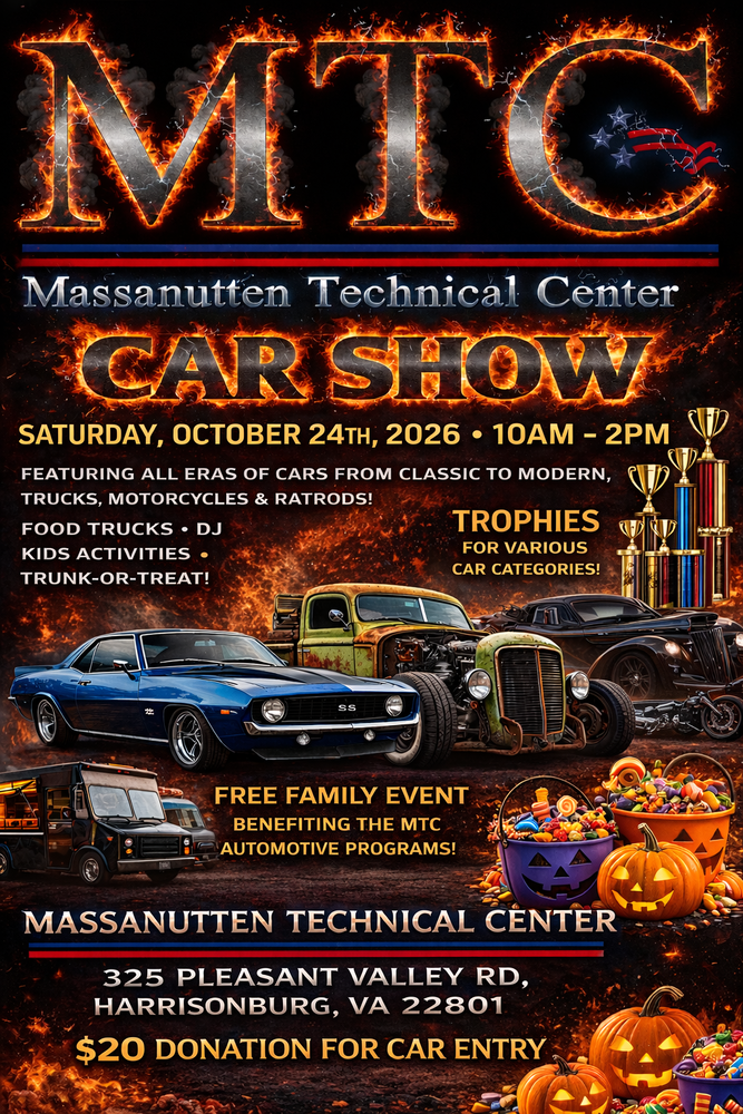 The Annual MTC Automotive Technology Program car show is scheduled for Saturday, April 25th, 2026, from 10am - 2pm! 
