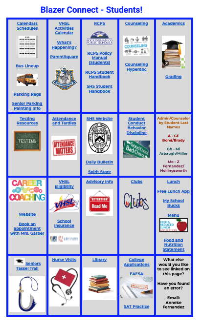 Blazer Connect Resource for Students