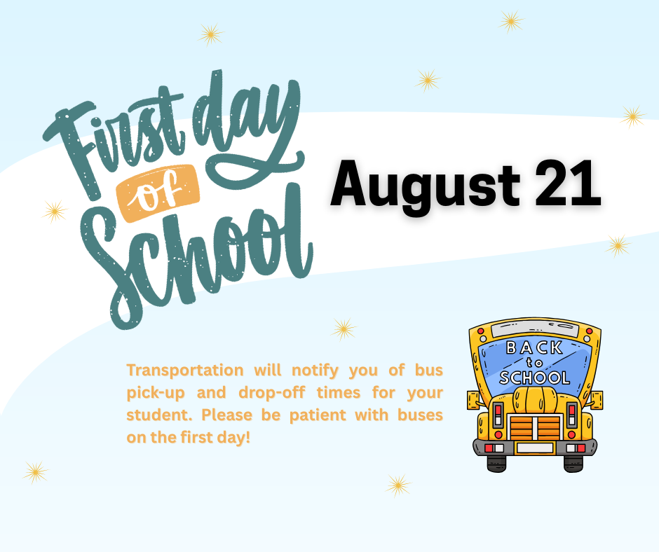 Picture of first day of school