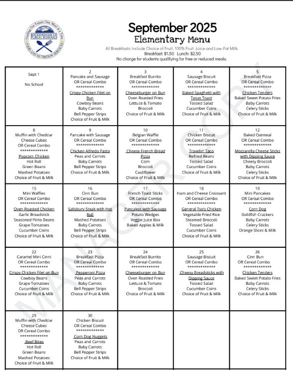 Sep Menu