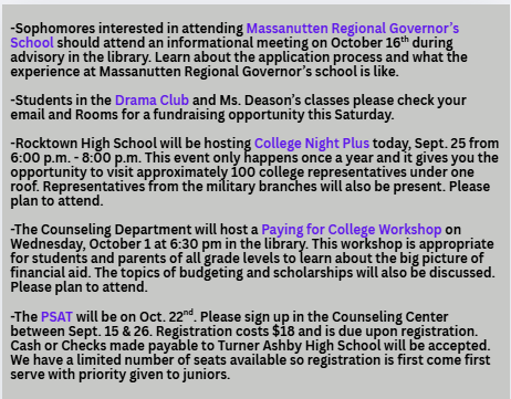TAHS Daily Newsletter