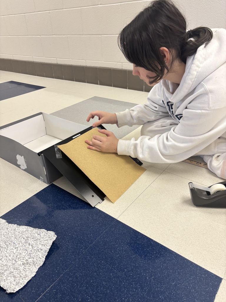 student creating a ramp