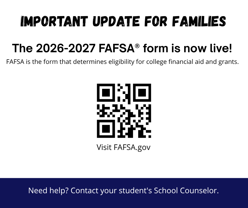 2026-2027 FAFSA is now live www.fafsa.gov