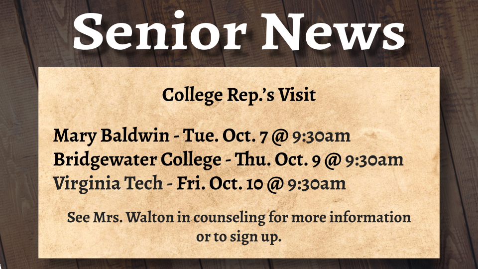 College Rep Visits