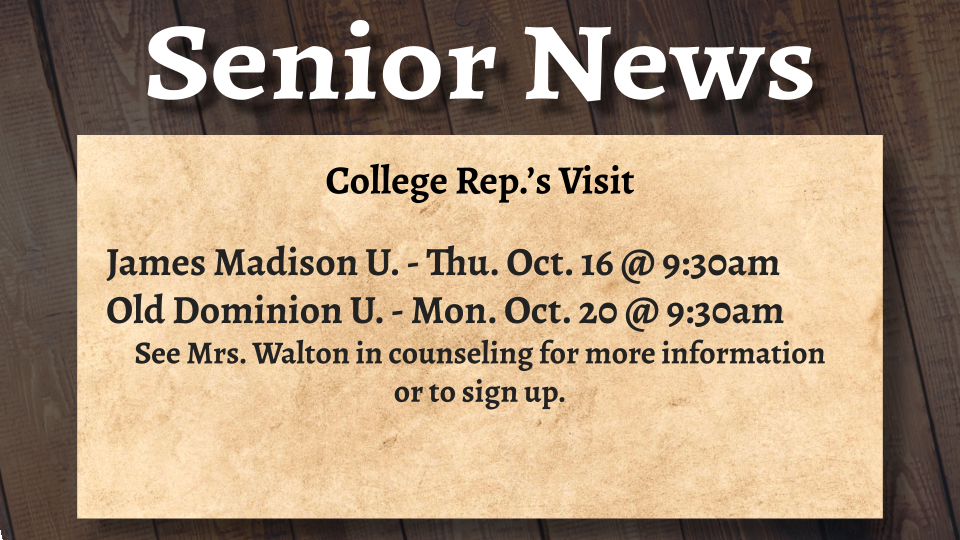 College Rep Visits